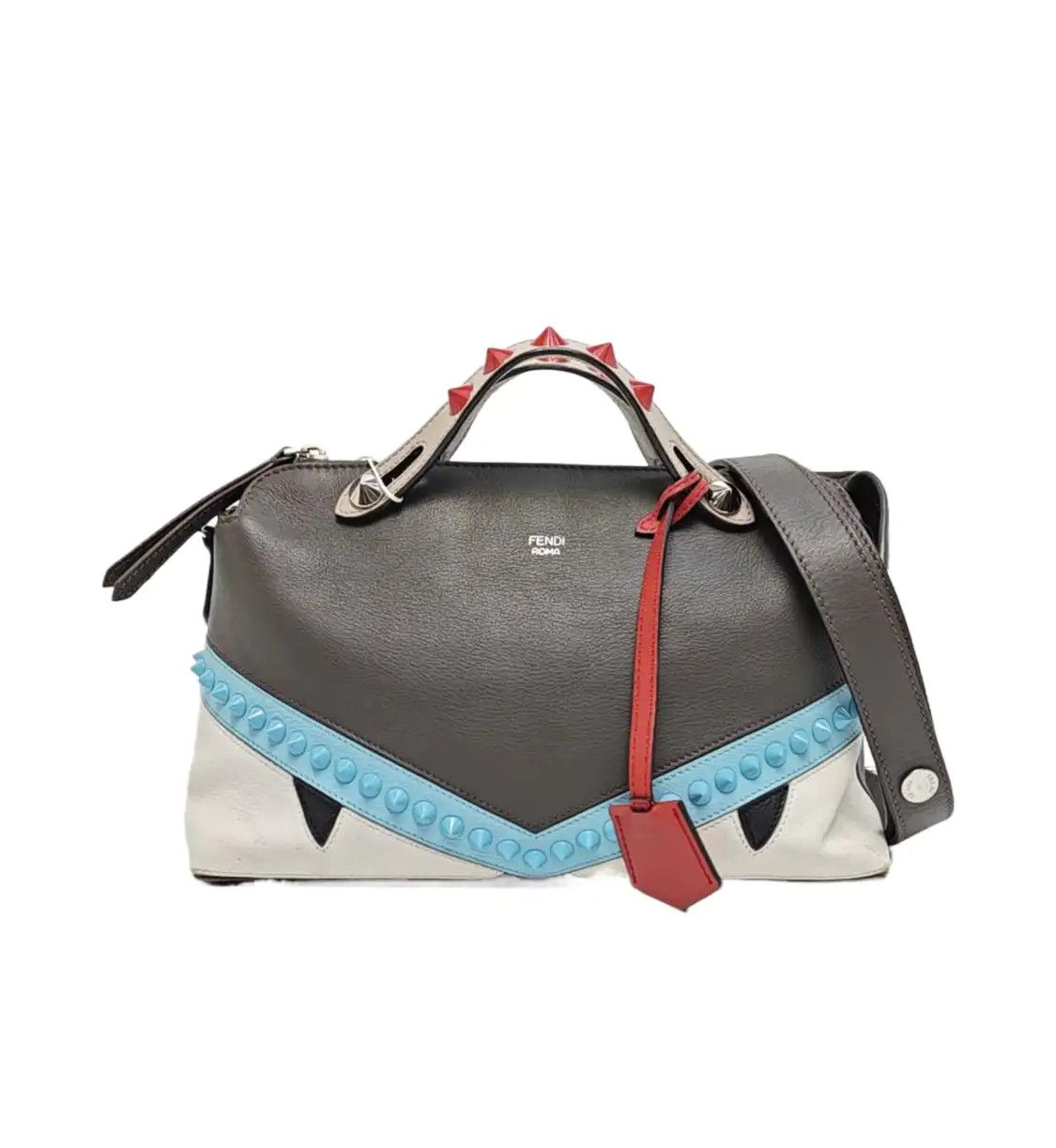 Fendi FENDI By The Way Medium multi-color cowhide leather stud shoulder bag handbag cr Size ONE SIZE - 1 Thumbnail