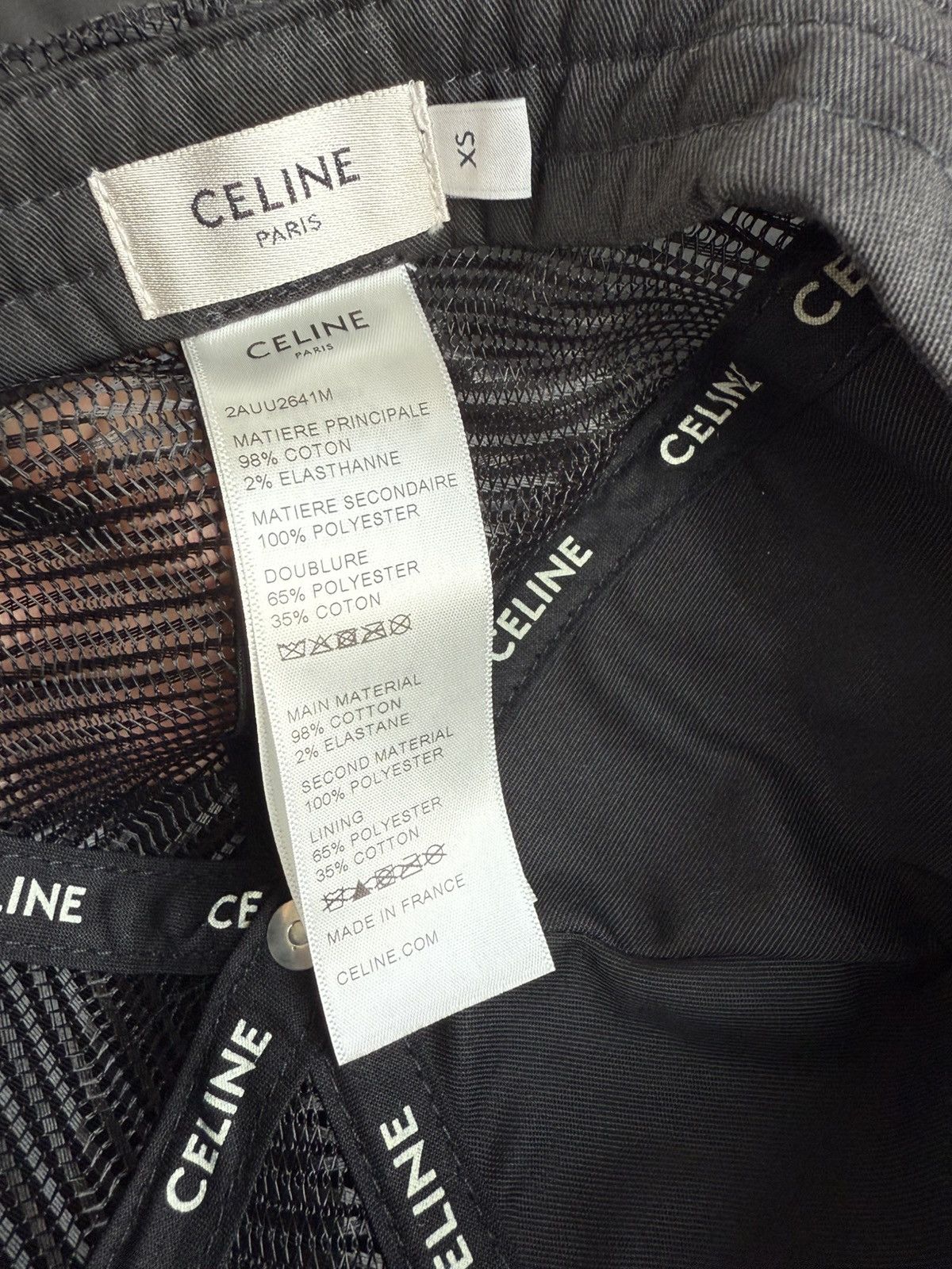Celine SS21 Celine snapback trucker logo black cap hat Hedi Slimane Size ONE SIZE - 13 Thumbnail