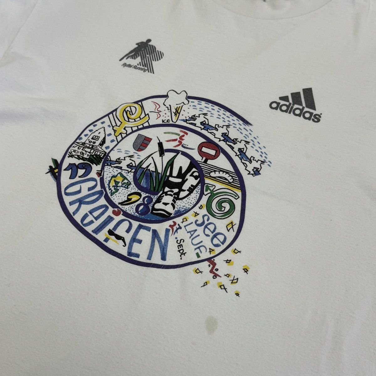 Adidas × Vintage Vintage Adidas Ryffel Running Greifenseelauf T-Shirt Size M Size US M / EU 48-50 / 2 - 11 Thumbnail