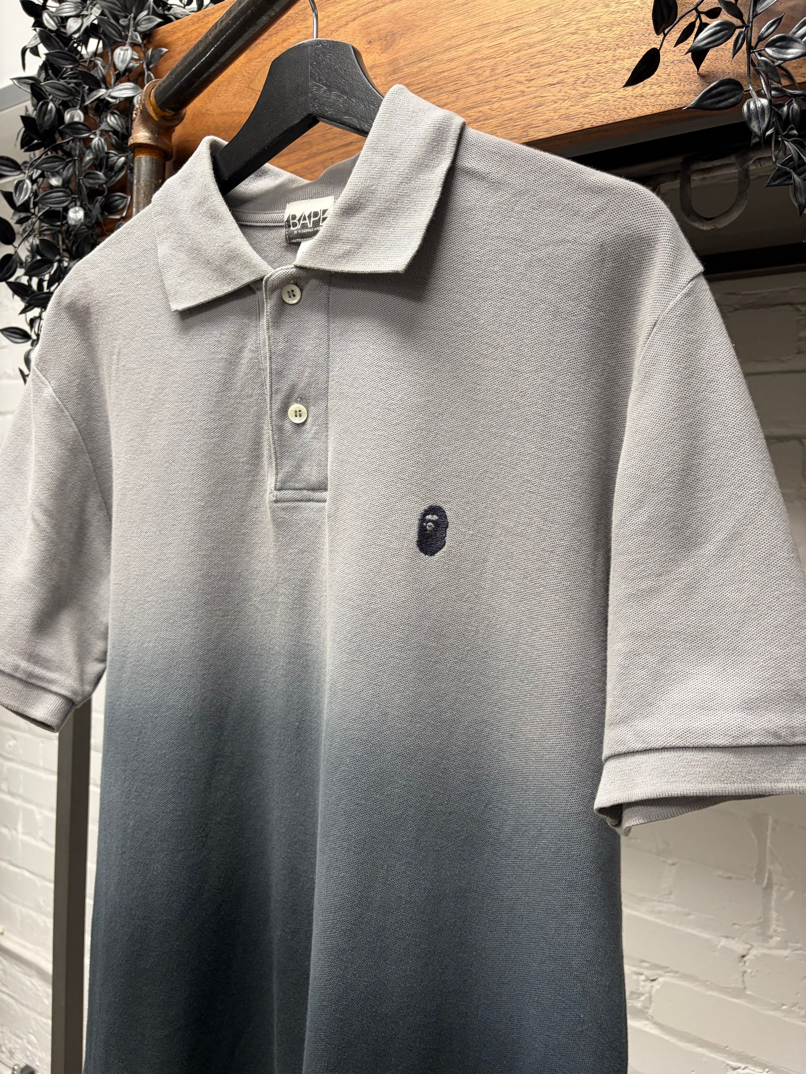 Bape 2007 Bape ‘Gradient Dip’ Embroidered Logo Polo Size US M / EU 48-50 / 2 - 2 Thumbnail