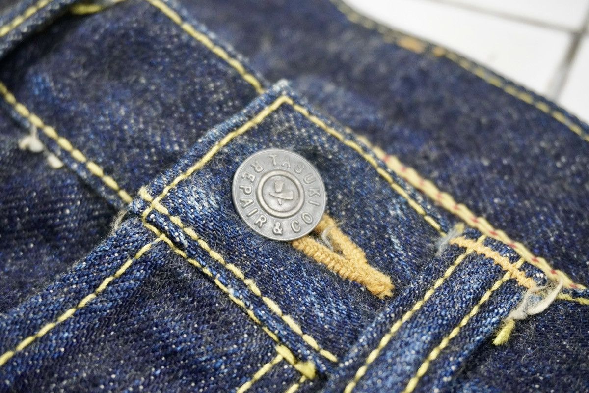 Japanese Brand Tasuki Jeans Repair. Co reconstruct blue denim selvedge Size US 28 / EU 44 - 5 Thumbnail