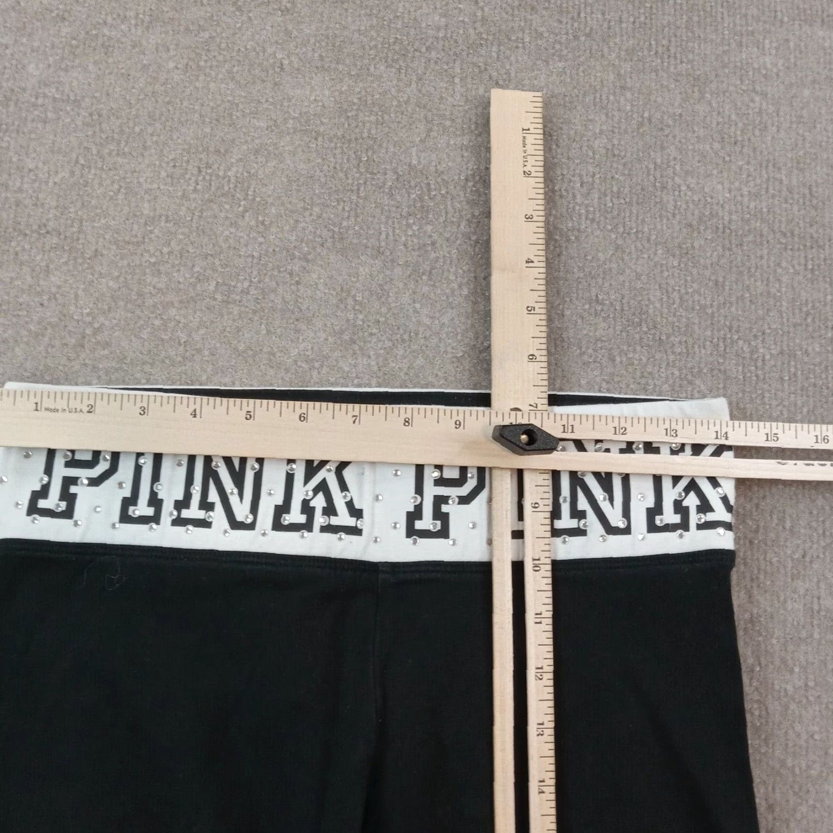 Pinko Pink Leggings Womens Medium Black Running Yoga Stretch Size 32" / US 10 / IT 46 - 5 Thumbnail
