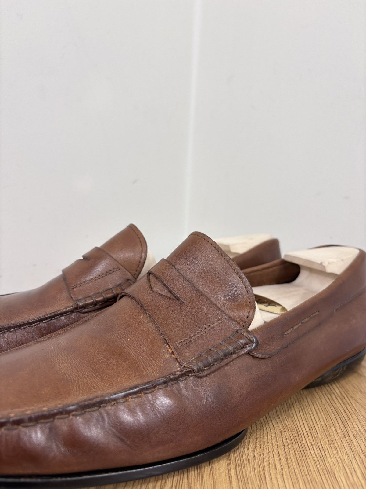 Tod's Tod’s Men’s Brown Leather Gommino Penny Loafers Shoes Size US 9 / EU 42 - 10 Thumbnail
