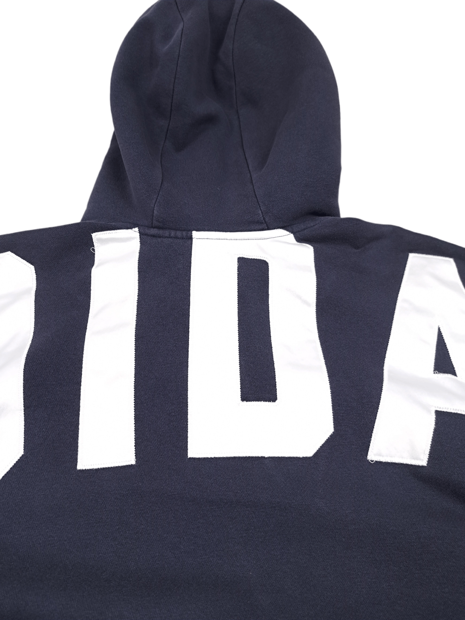 Adidas × Vintage 💎 Vintage Adidas Sample Big Spell out Logo Navy Hoodie Size US M / EU 48-50 / 2 - 5 Thumbnail