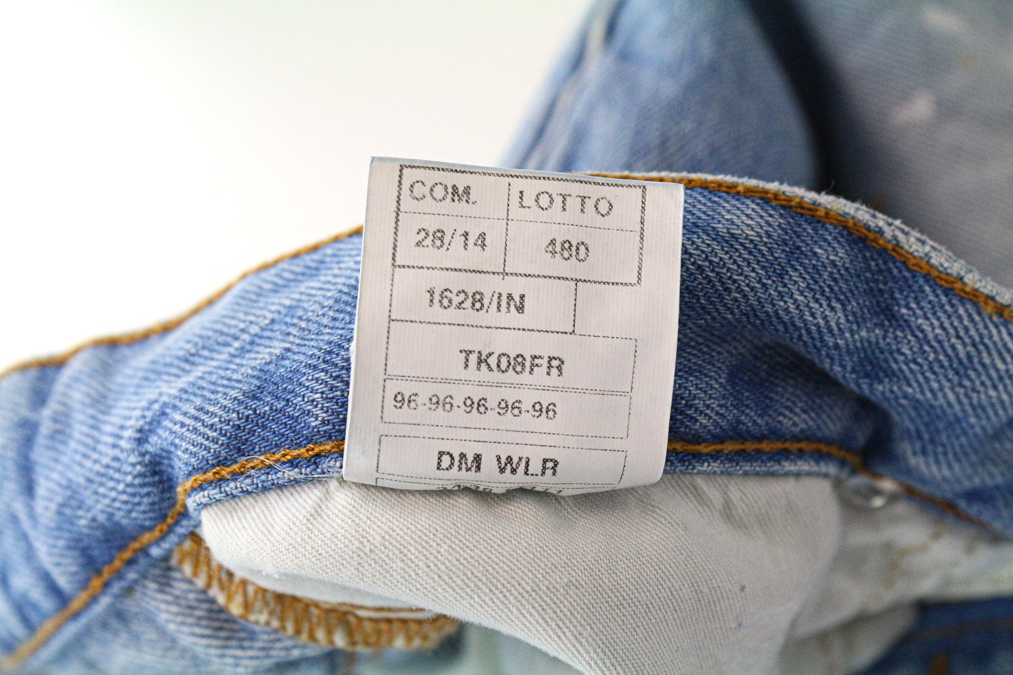 Takeshy Kurosawa W34 Slim Fit Light Blue Cotton Washed Jeans 75369 Size US 34 / EU 50 - 6 Thumbnail