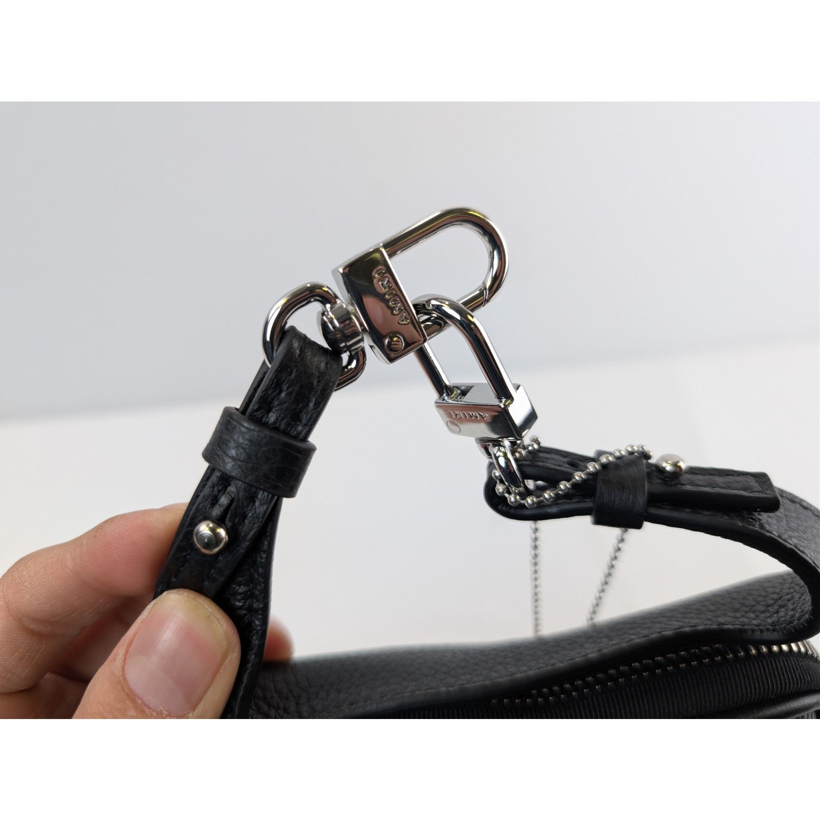 Amiri o1rshd1 Size: OS / Pebbled Napa Hip Pouch Bag in Black Size ONE SIZE - 19 Thumbnail