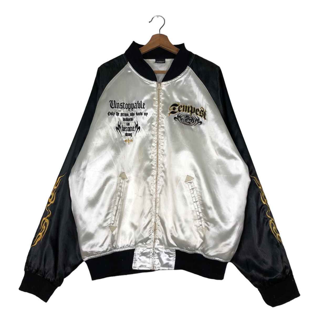 Japanese Brand 🔥Vintage Sukajan Jacket Unstoppable inspire Chrome Hearts Size US L / EU 52-54 / 3 - 1 Thumbnail