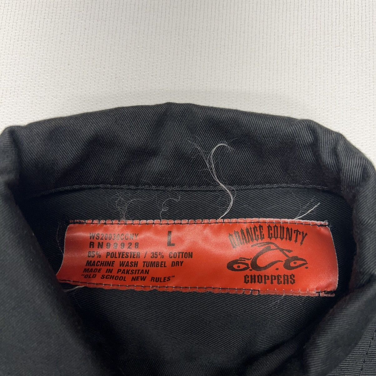 Vintage VTG Orange County Choppers Button Shirt Black Mechanic Work Size US L / EU 52-54 / 3 - 6 Thumbnail