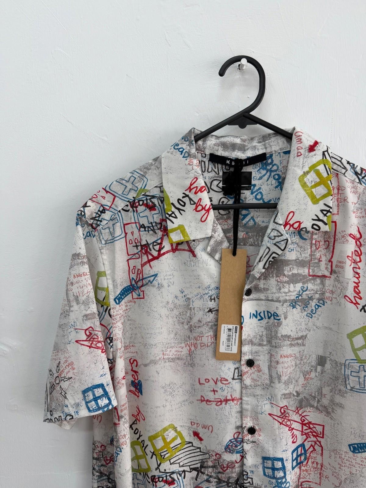 Ksubi new ksubi medium m short sleeve resort shirt scrawler white Size US M / EU 48-50 / 2 - 2 Thumbnail