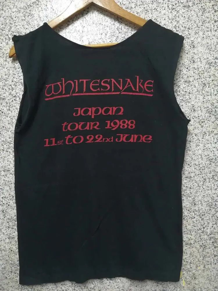 Band Tees Thrashed Sun Faded whitesnake vintage Distressed Grunge Band Size US M / EU 48-50 / 2 - 2 Thumbnail