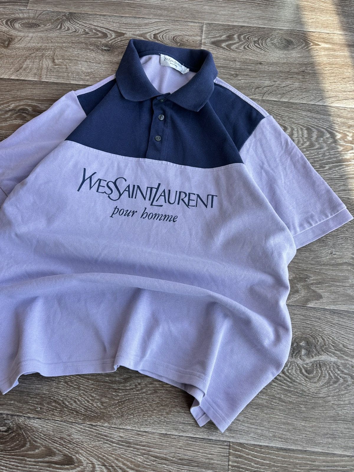 Yves Saint Laurent 🔥 Yves Saint Laurent YSL Big Logo Polo T Shirt Vintage Italy Size US L / EU 52-54 / 3 - 2 Thumbnail