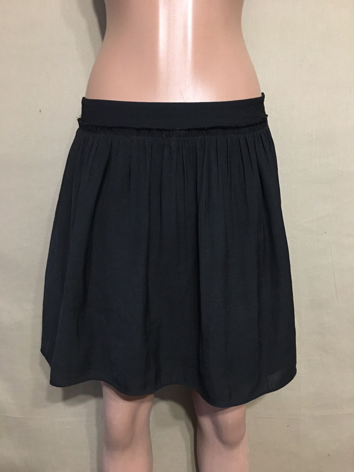 Zadig & Voltaire Zadig & Voltaire Black Cotton Crepe Raw Edges Mini Skirt 38 Size 26" / US 2 / IT 38 - 2 Thumbnail