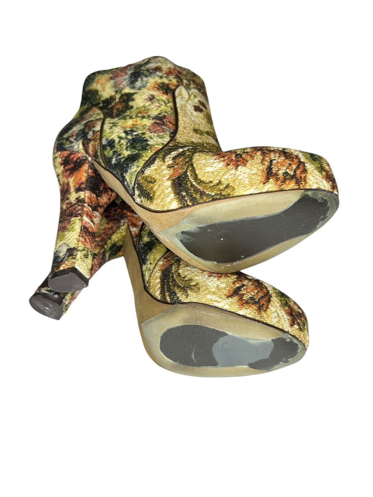 Dolce & Gabbana Floral Tapestry Boots Size US 9 / IT 39 - 8 Thumbnail