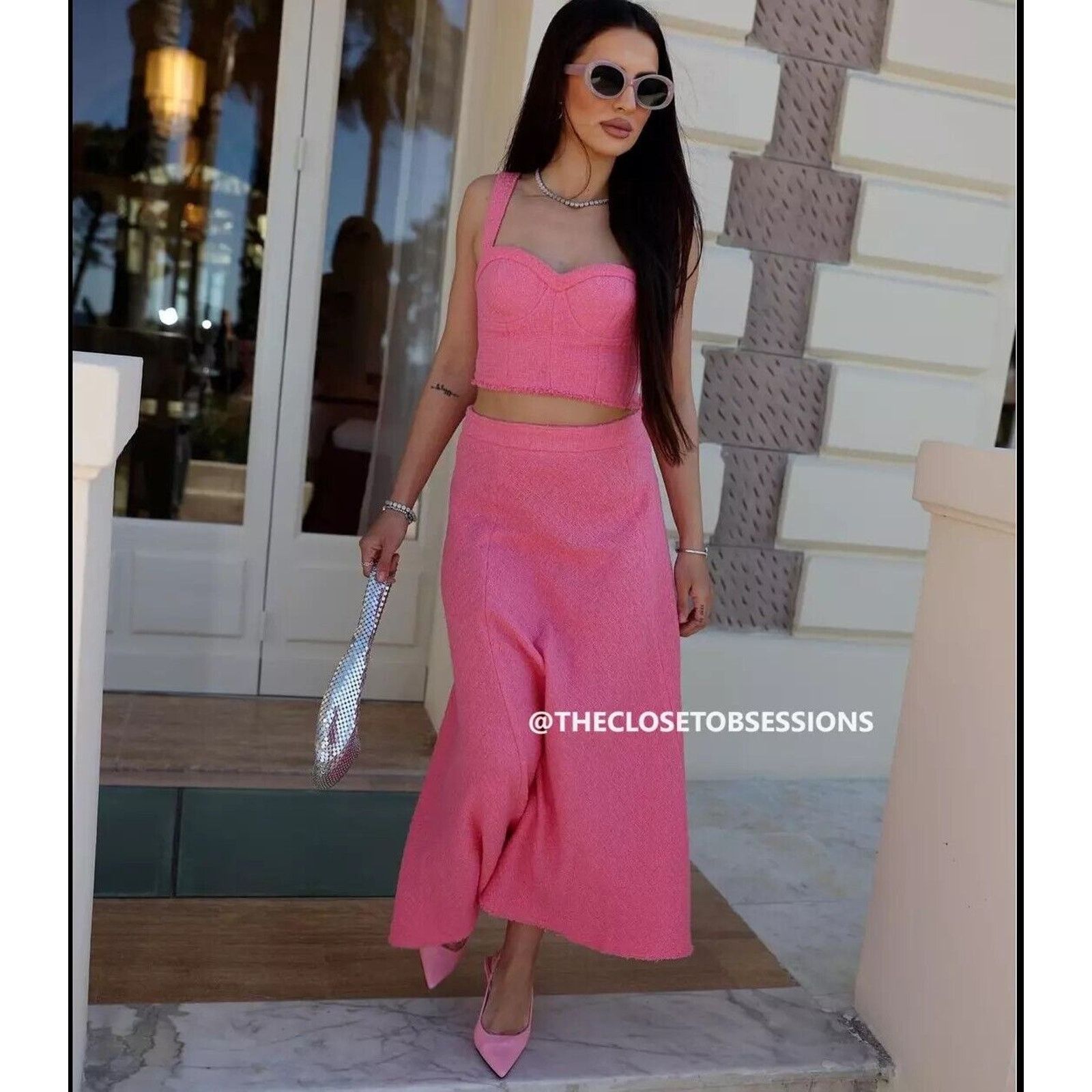 Zara ZARA BLOGGER FAVE! Crop Top + High-Waisted Long Skirt NWT Size L / US 10 / IT 46 - 13 Thumbnail