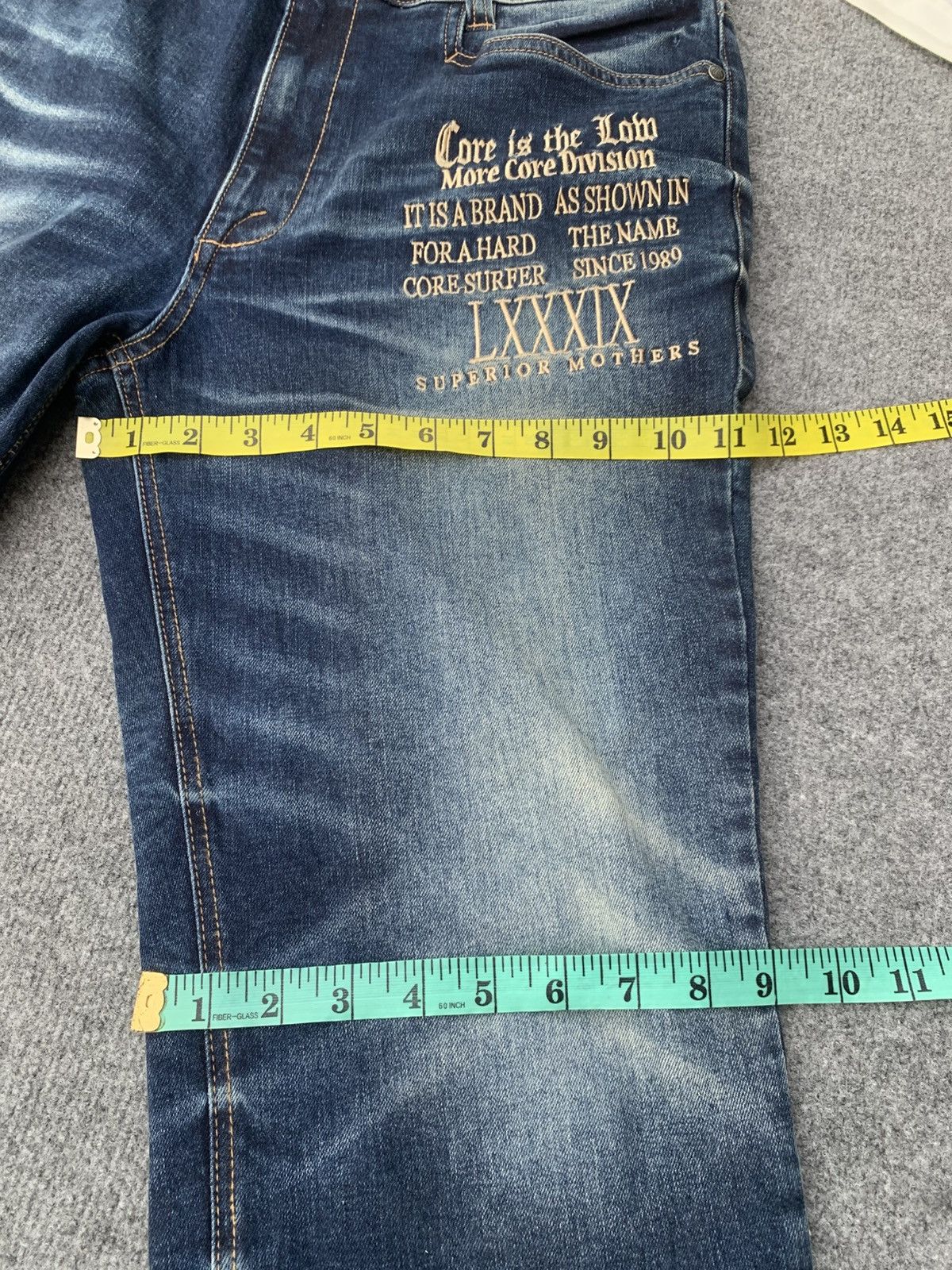 Japanese Brand MCD More Core Division Embroidered Dragon Denim Jeans. Size US 32 / EU 48 - 8 Thumbnail