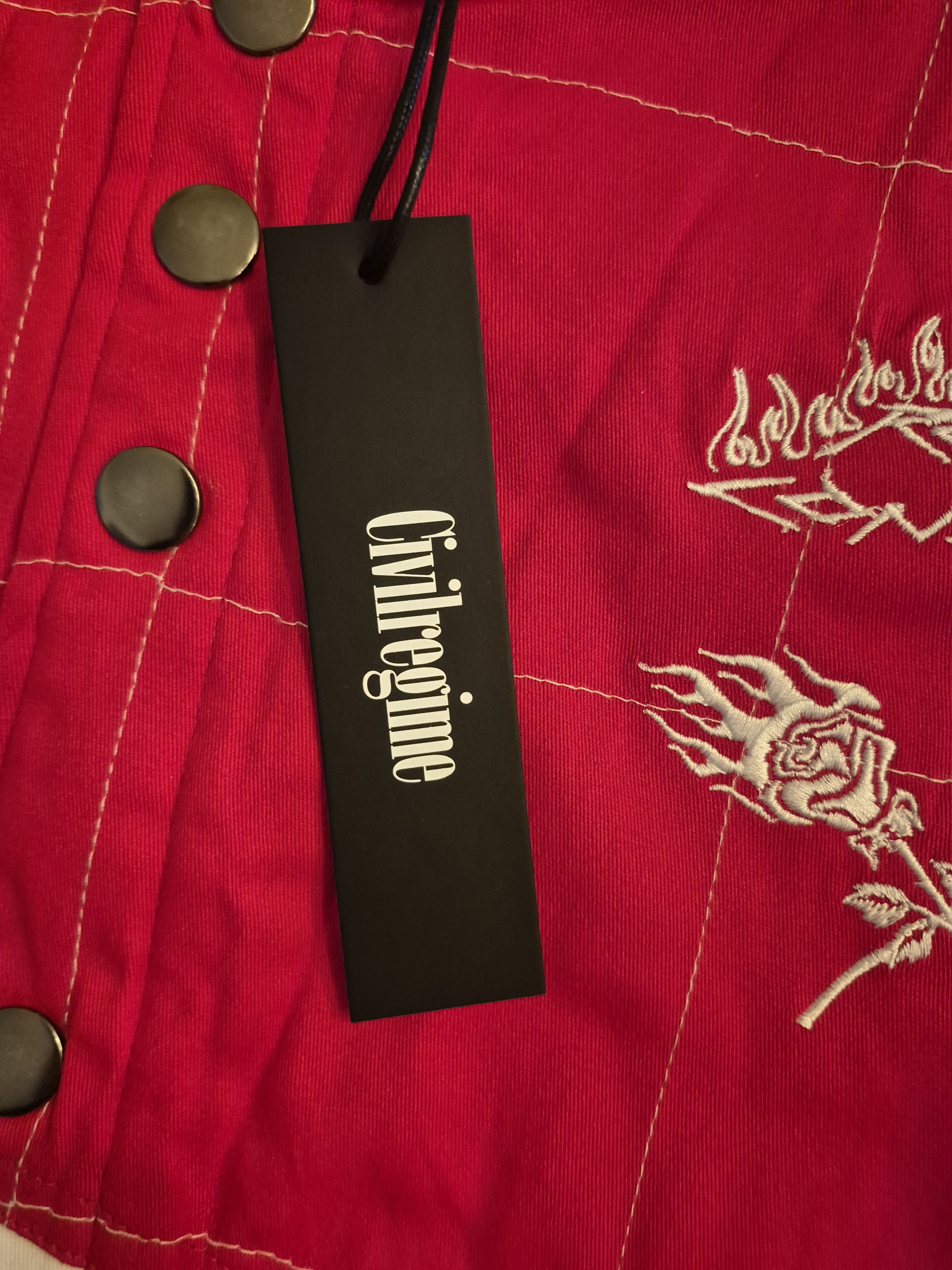 Civil Regime Civil Regime Racing Jacket Red and White Size Large BNWT Size US L / EU 52-54 / 3 - 6 Thumbnail