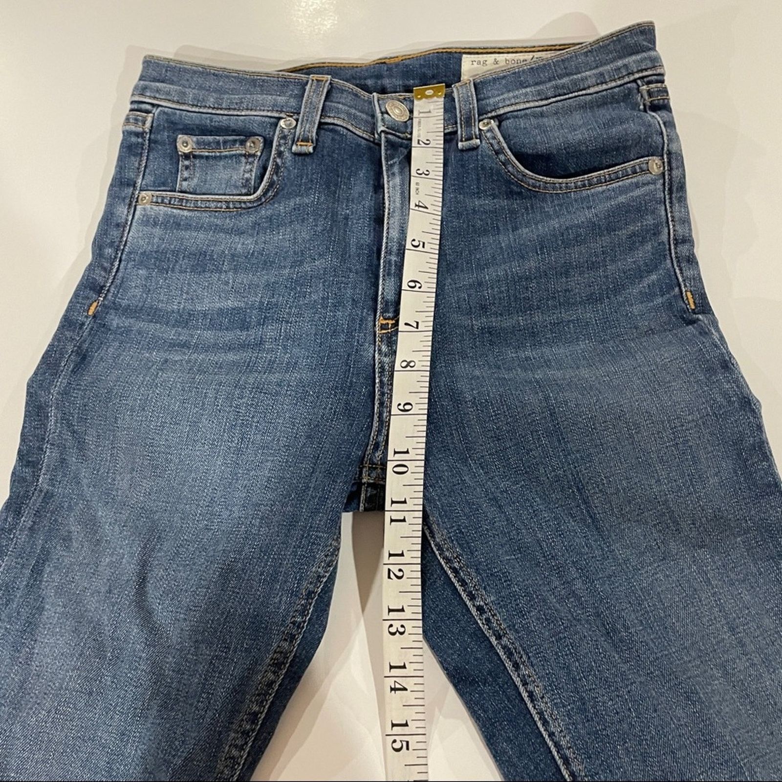Rag & Bone Rag & Bone Hana High Slim Fit Cropped Bootcut Fringe Jeans Size 26" / US 2 / IT 38 - 10 Thumbnail