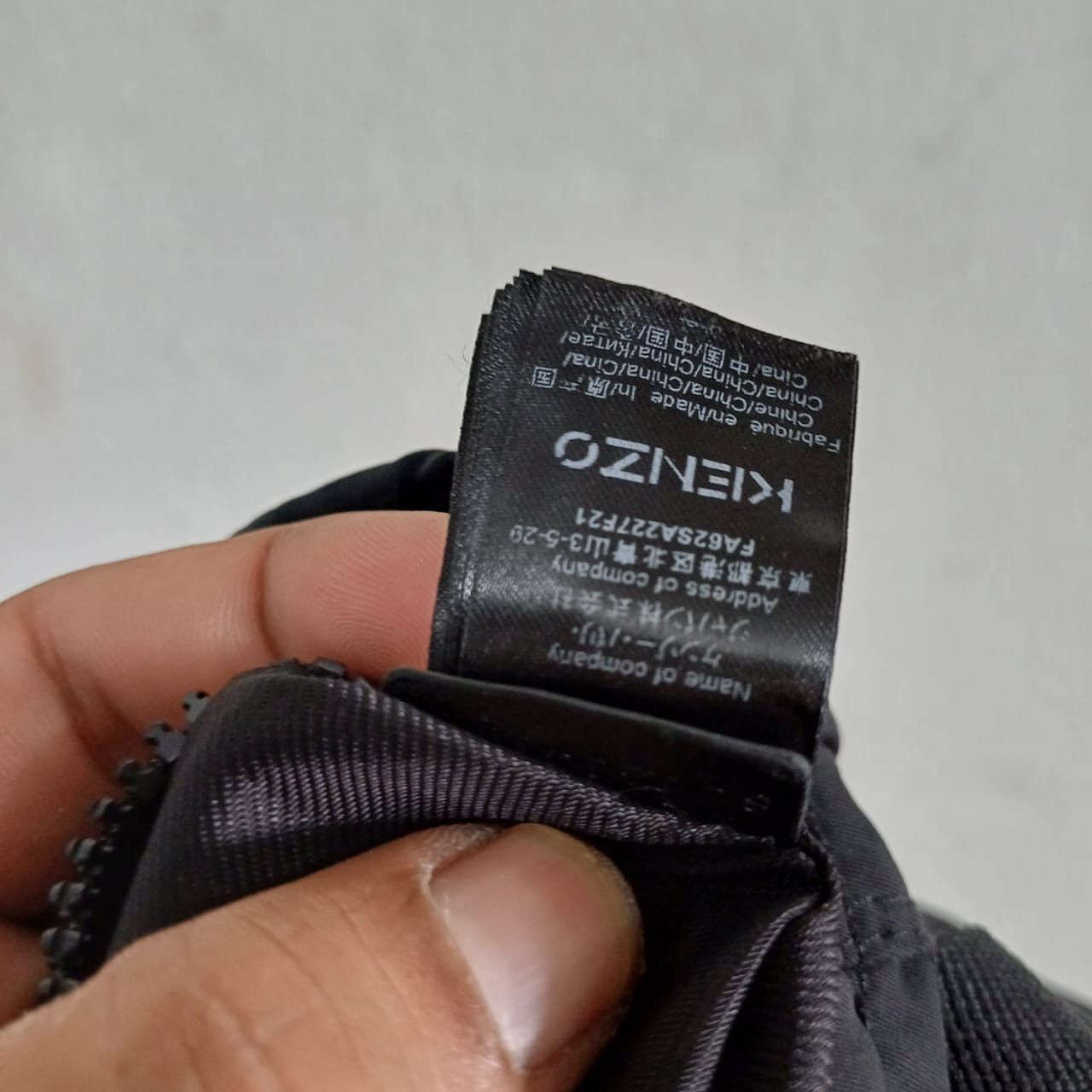 Kenzo Cross Logo Nylon Tote Bag