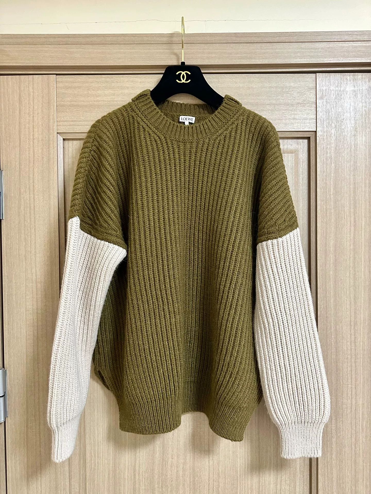 Loewe LOEWE Green Wool Blend Oversized Sweater Size US S / EU 44-46 / 1 - 1 Thumbnail