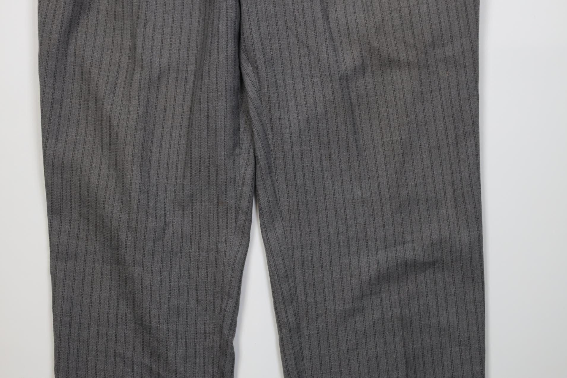 Vintage Vintage 90s Streetwear Gabardine Striped Wide Leg Pants Size US 42 / EU 58 - 3 Thumbnail