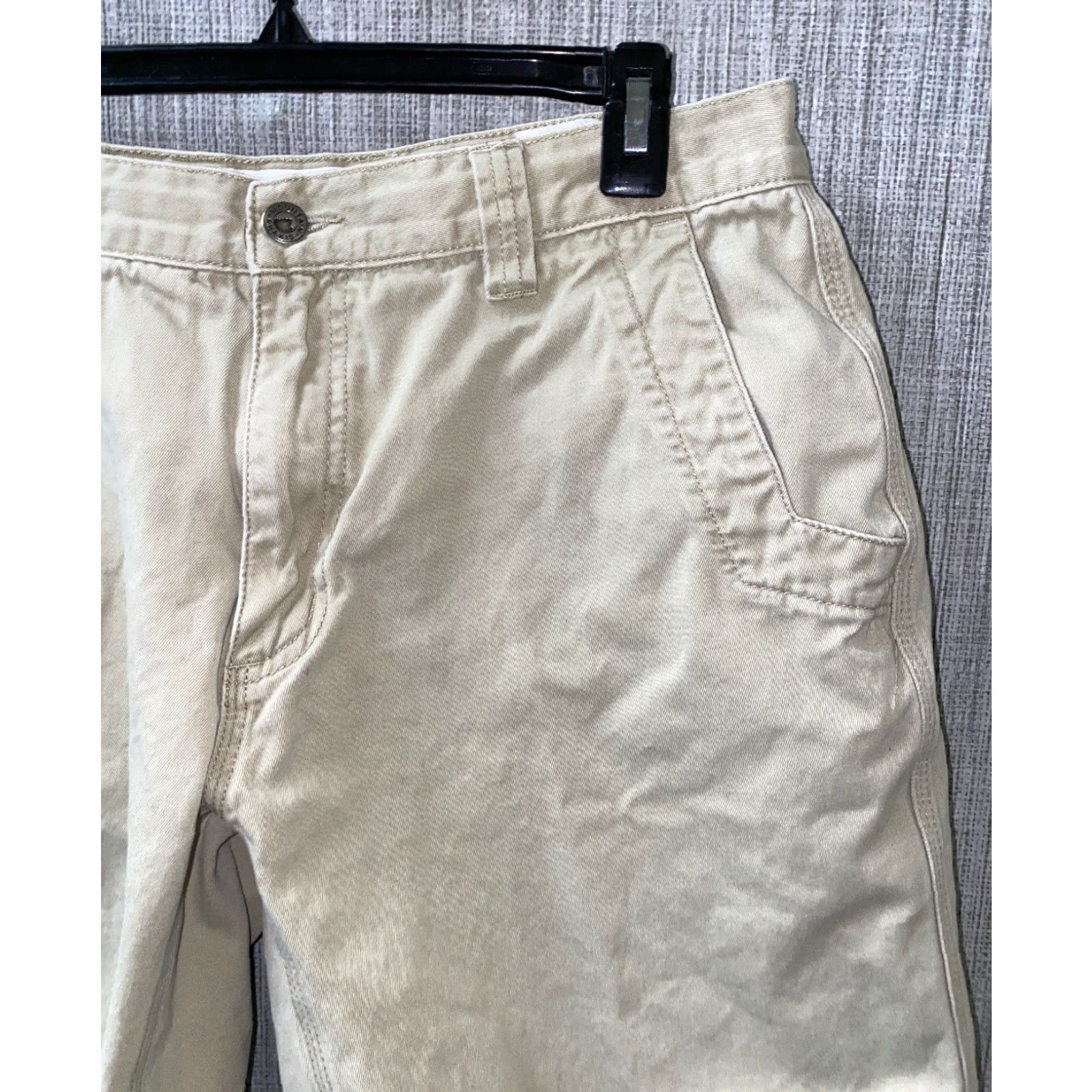 Mountain Khakis MK Mens Beige Cotton Casual Shorts Size 32 X 10 Regular Flat Front Button Front Casual Mens 32 Beige Cotton Shorts VK Size US 32 / EU 48 - 2 Thumbnail