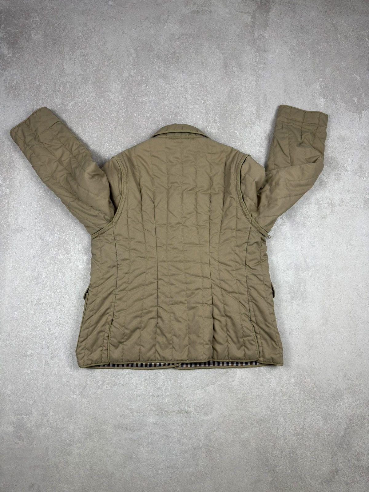 Aquascutum Vintage Aquascutum Quilted 2 in 1 Beige Jacket Gilet Nova Size M / US 6-8 / IT 42-44 - 21 Thumbnail
