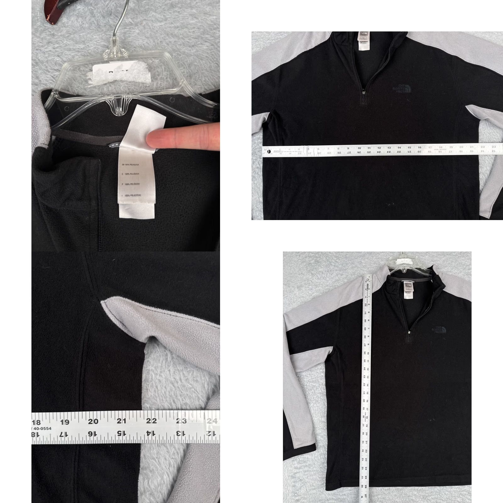 The North Face The North Face Sweater Men Medium Black 1/4 Zip Pocket Mock Neck TKA 100 Poly Size US M / EU 48-50 / 2 - 8 Thumbnail