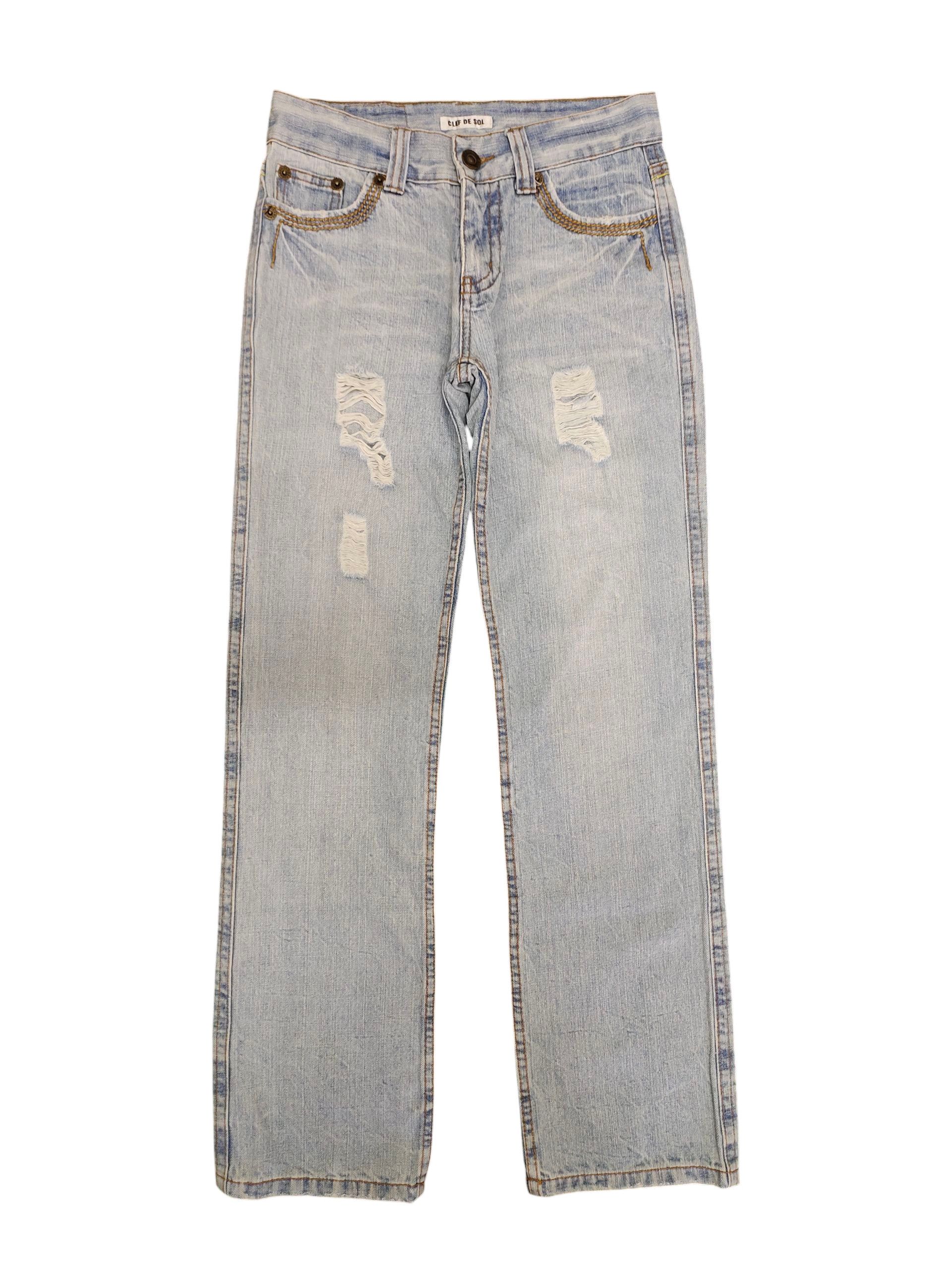 Hysteric Glamour × Undercover Japanese Brand Clef De Sol Clawmark Distress Faded Jeans Size US 29 - 1 Thumbnail