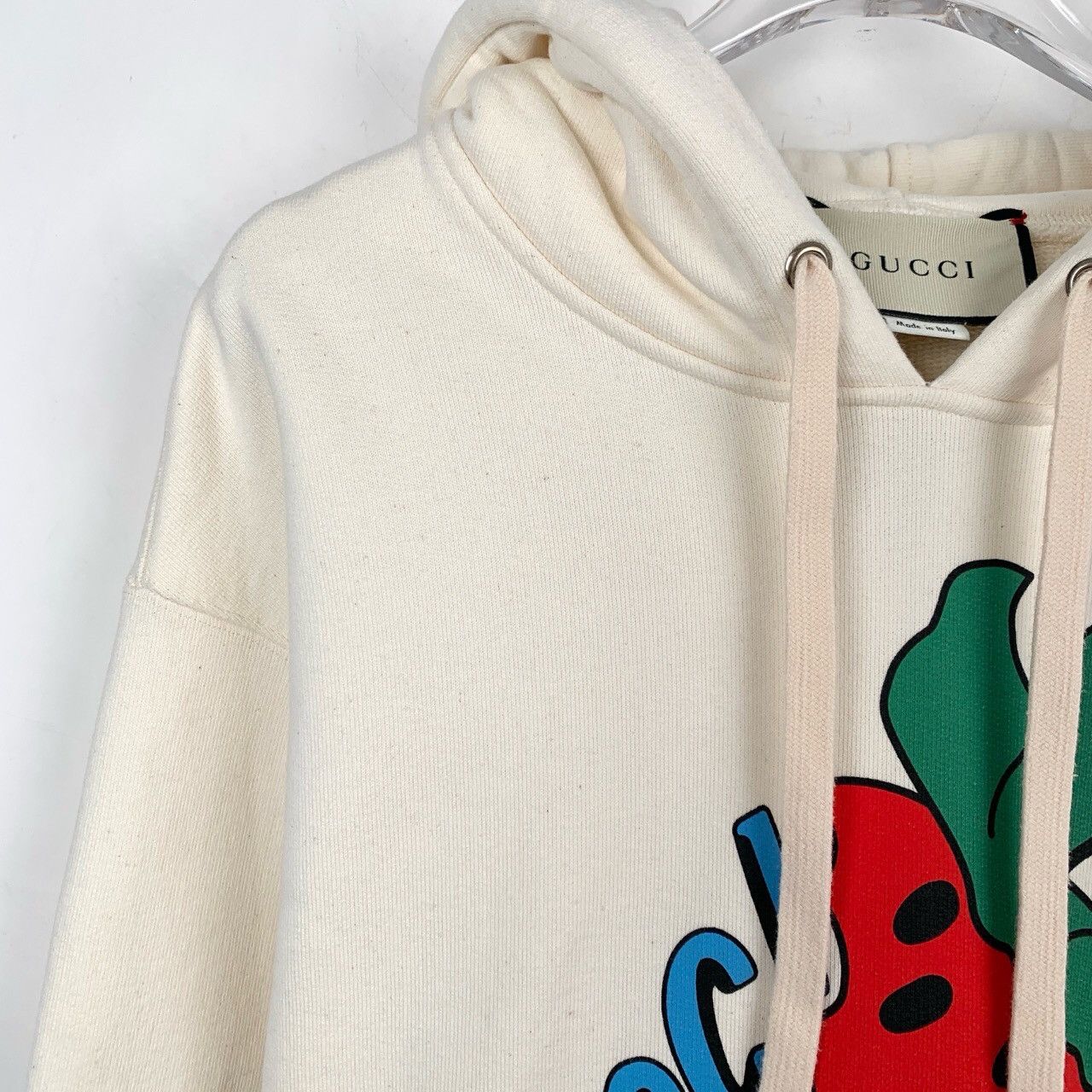 Gucci Gucci Hoodie Logo Strawberry Print Cream (Size XS) Size XS / US 0-2 / IT 36-38 - 7 Thumbnail