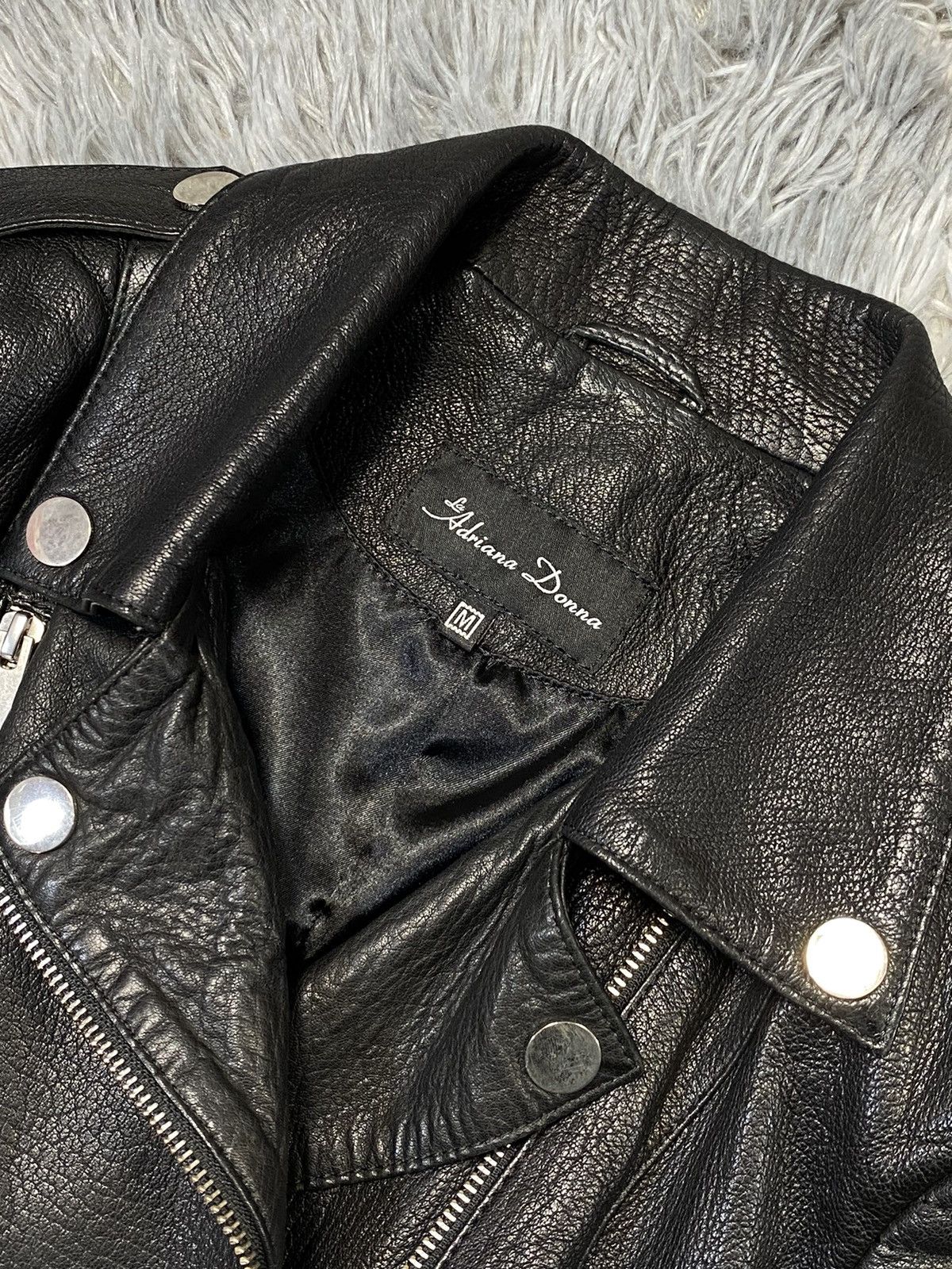 Leather × Vintage Adriana Donna Black Snake Leather Jacket M Size US M / EU 48-50 / 2 - 3 Thumbnail