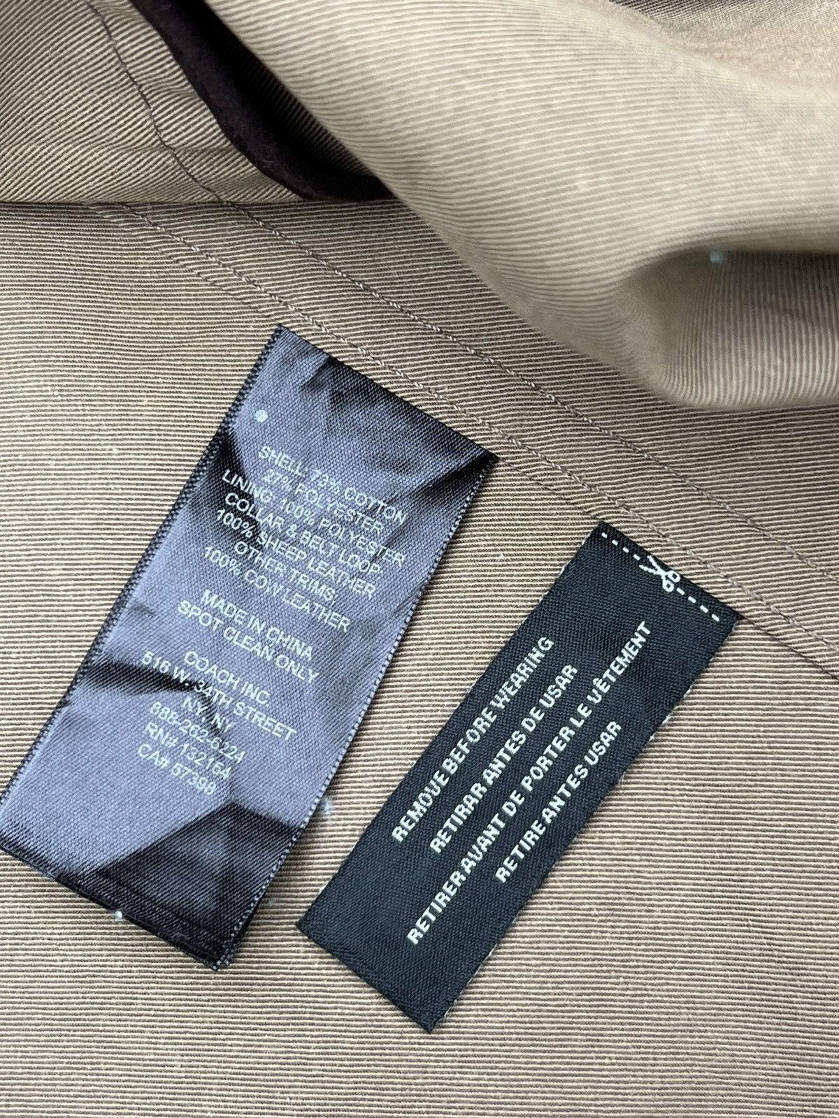 Coach Coach Men’s Beige Double-Breasted Trench Coat, Size M. Size US M / EU 48-50 / 2 - 18 Thumbnail