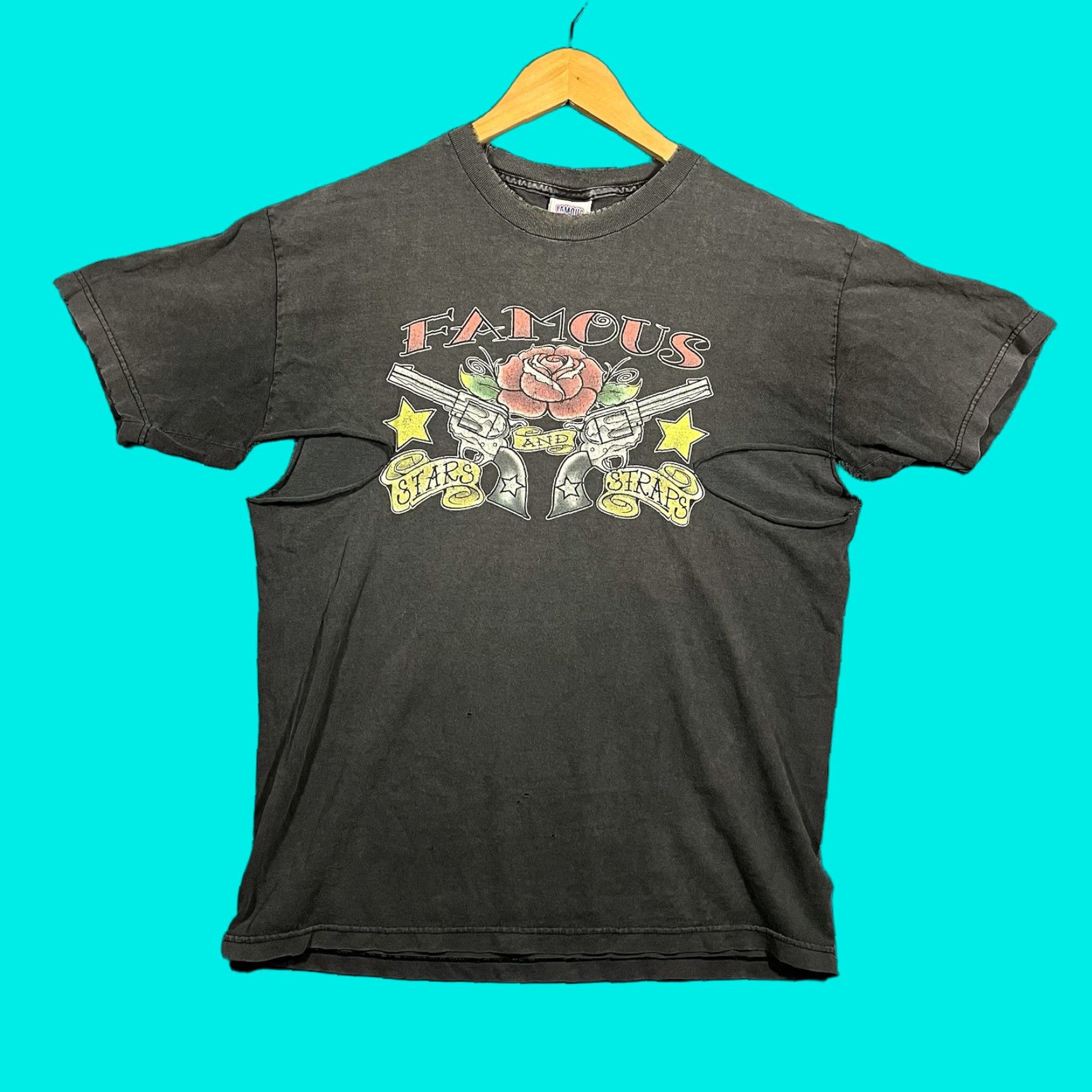 Barker VINTAGE Famous Stars & Straps Skate Shirt L Mens Black 90s Y2K Travis Barker Blink-182 Skateboard Size US L / EU 52-54 / 3 - 1 Thumbnail