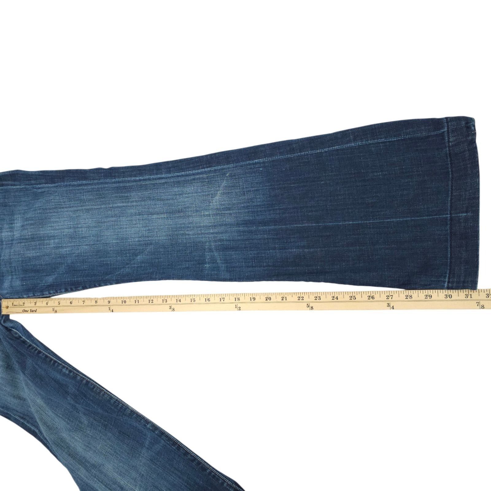 7 For All Mankind 7 For All Mankind Dojo Jeans 29 Dark Wash Wide Leg Flare Size 31" - 5 Thumbnail