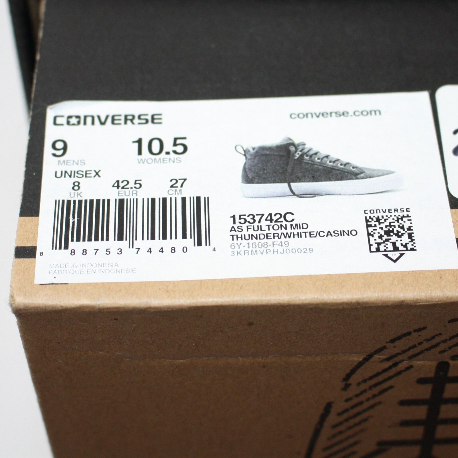 Converse All Star Men's As Fulton Mid Thunder Sneakers in size 9 Size US 9 / EU 42 - 6 Thumbnail