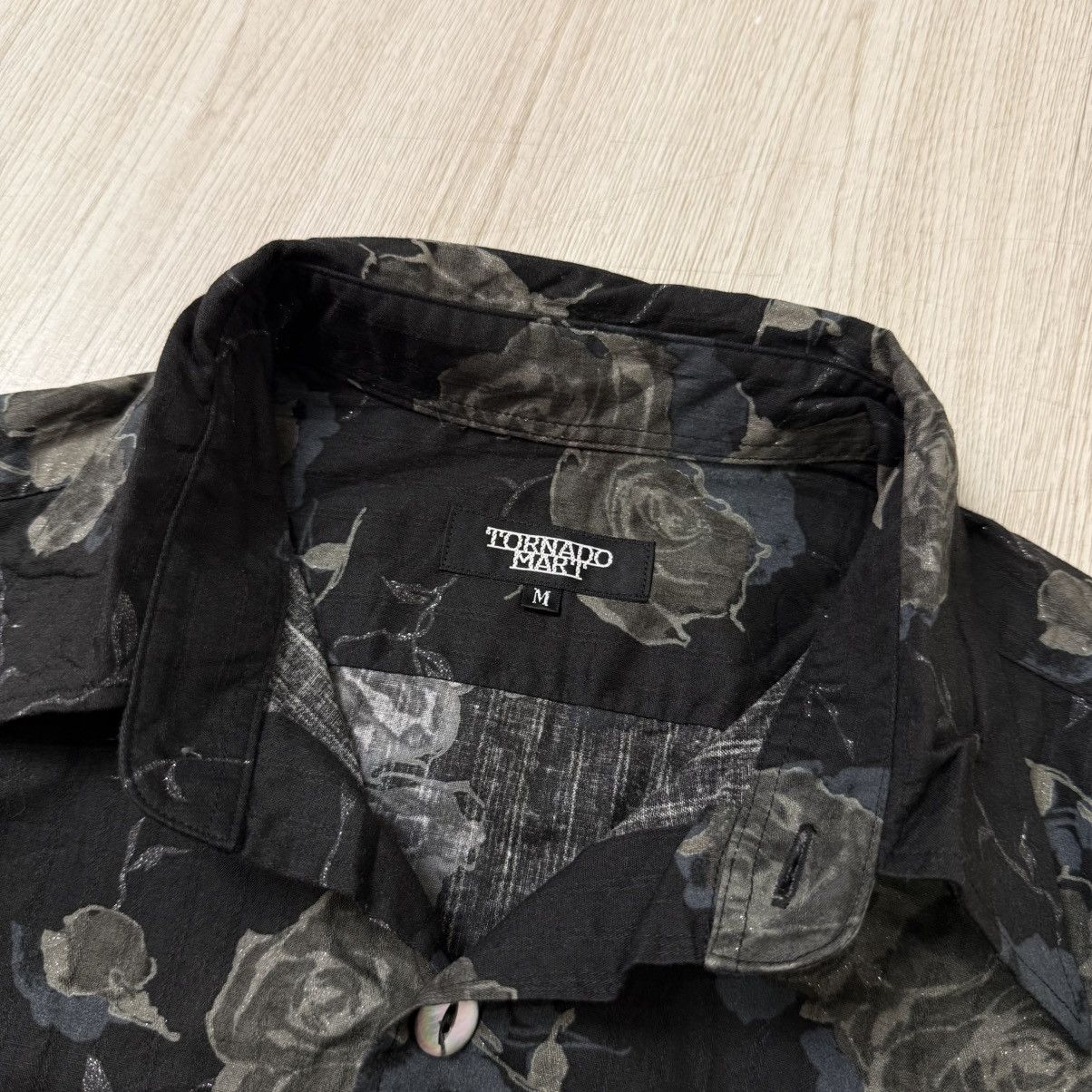 Tornado Mart Tornado Mart flower button up shirt black Size M / US 6-8 / IT 42-44 - 5 Thumbnail