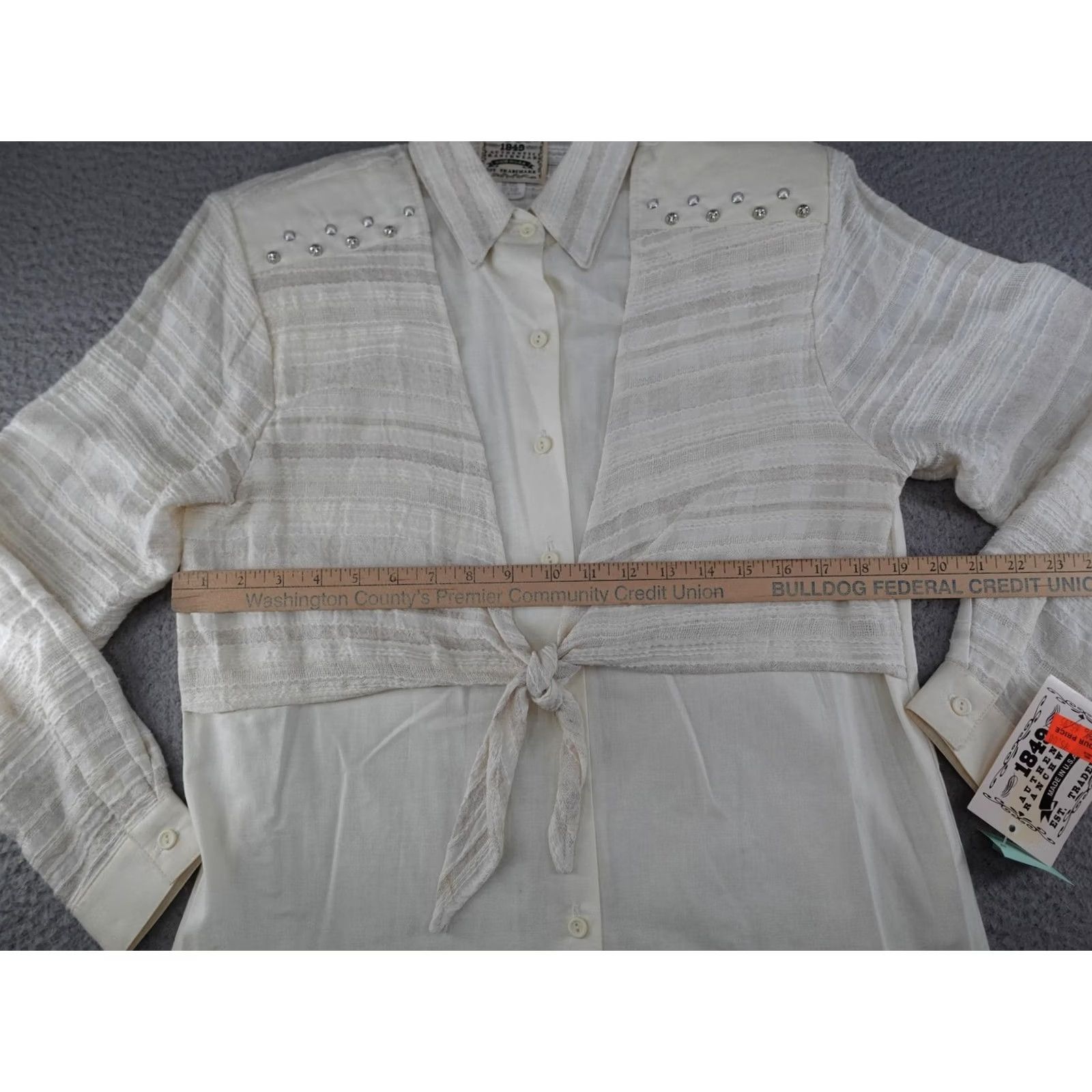 DANCER VINTAGE 1849 Authentic Ranchwear Shirt Womens Small White Western Square Dance Size S / US 4 / IT 40 - 4 Thumbnail