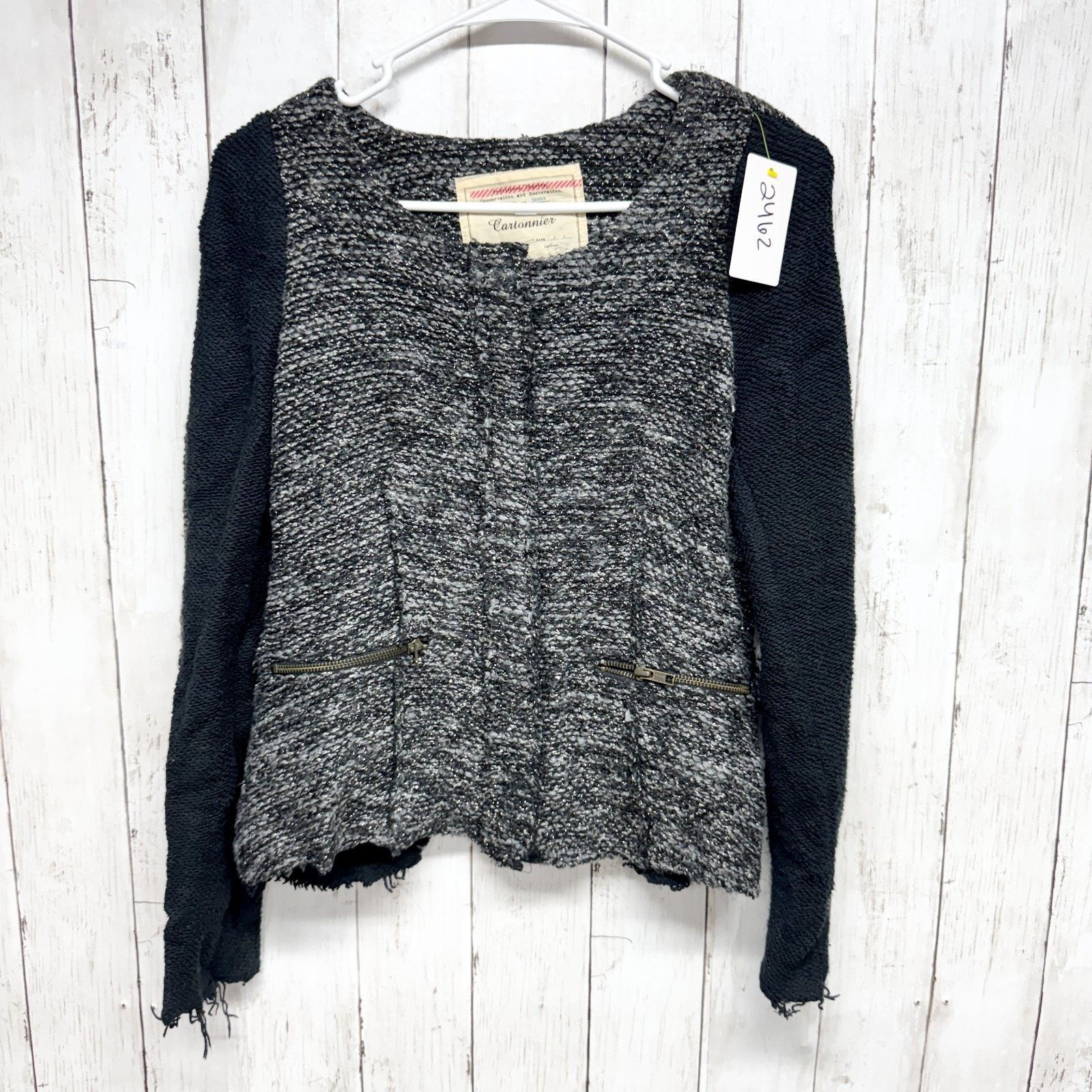 Other Cartonnier Jacket Size Small Lurex Knit Tweed Sweater Blazer Size S / US 4 / IT 40 - 1 Thumbnail