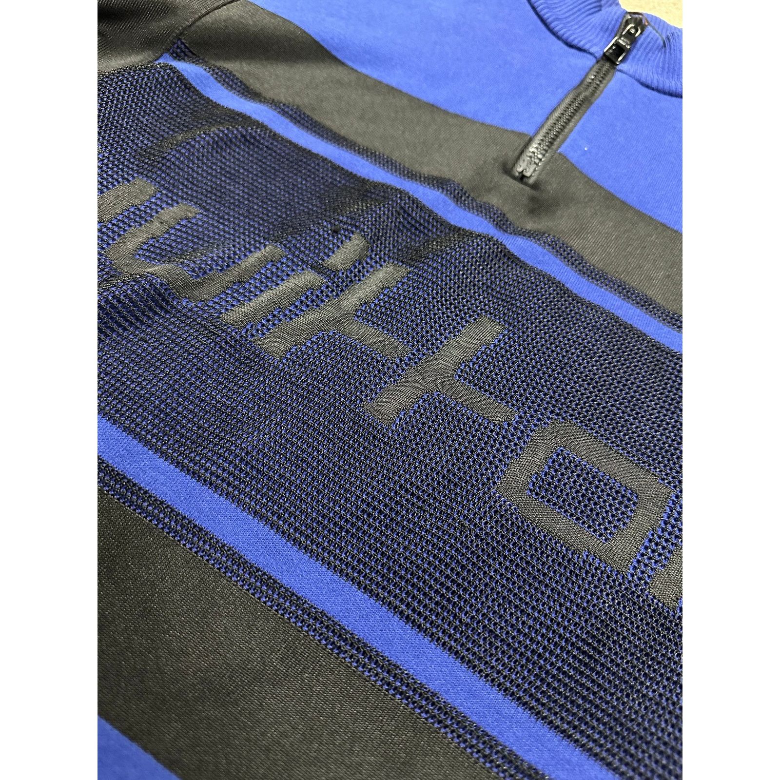 Louis Vuitton LV Quarter Zip Shirt Black Blue Used Large Size US L / EU 52-54 / 3 - 2 Thumbnail
