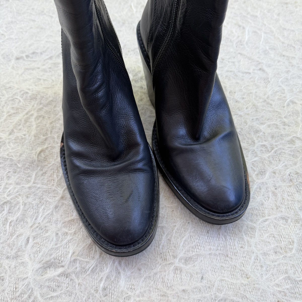 Ann Demeulemeester Ann Demeulemesster Black Leather Ankle Boots- Size 37 Size US 7 / IT 37 - 4 Thumbnail