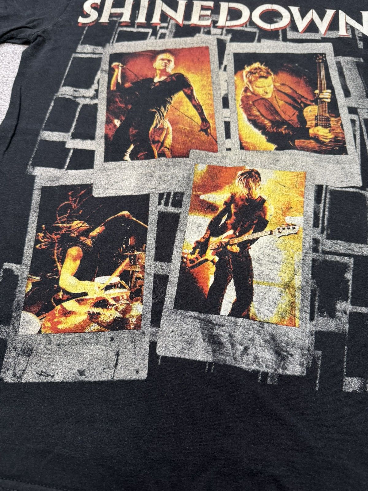 Band Tees Crazy Vintage Shinedown Rock Band Tour Faded Black Tee Size US S / EU 44-46 / 1 - 6 Thumbnail