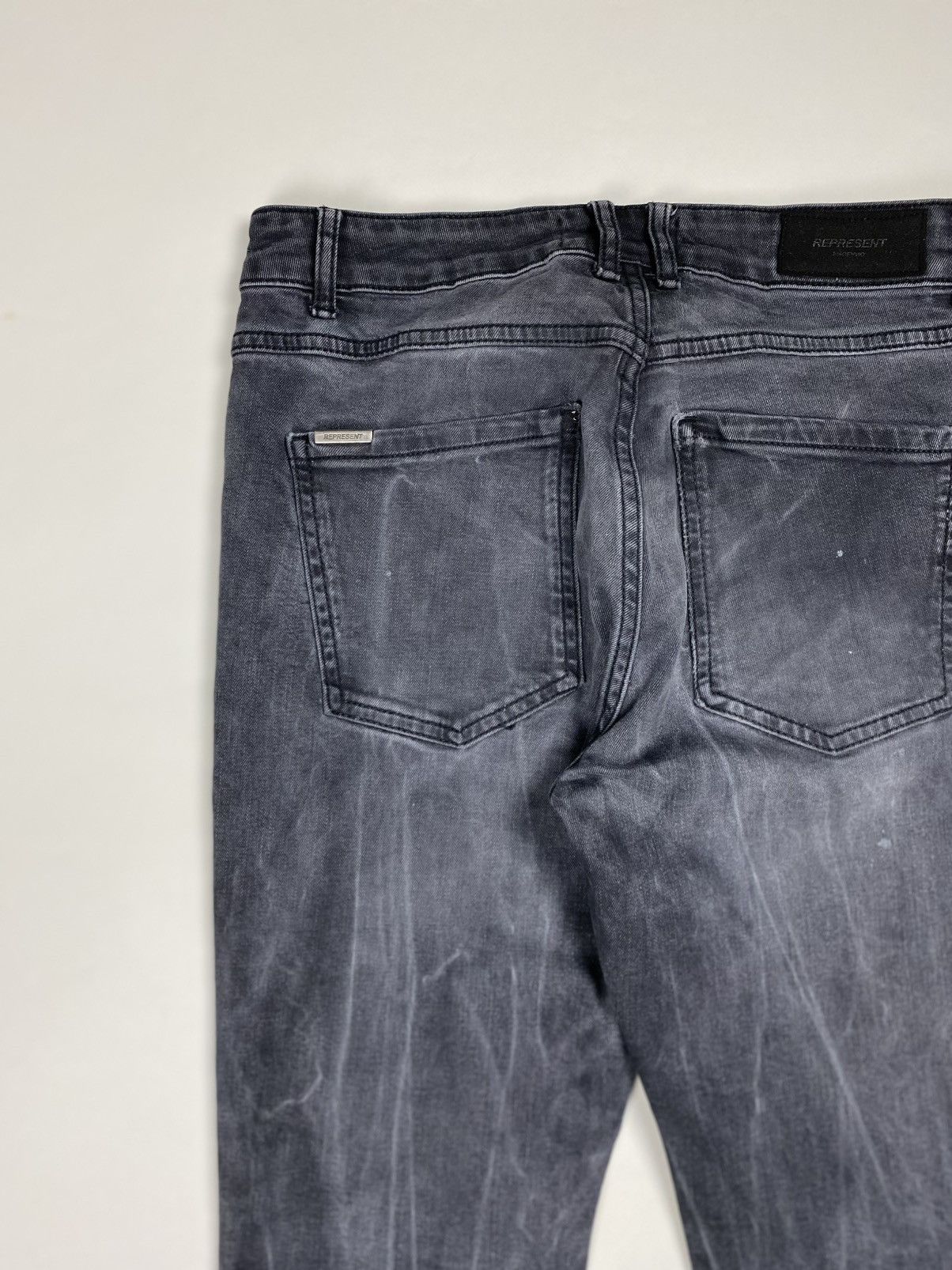 Represent Clo. Represent men’s Repaired Distressed Skinny Denim Jeans Size US 32 / EU 48 - 23 Thumbnail