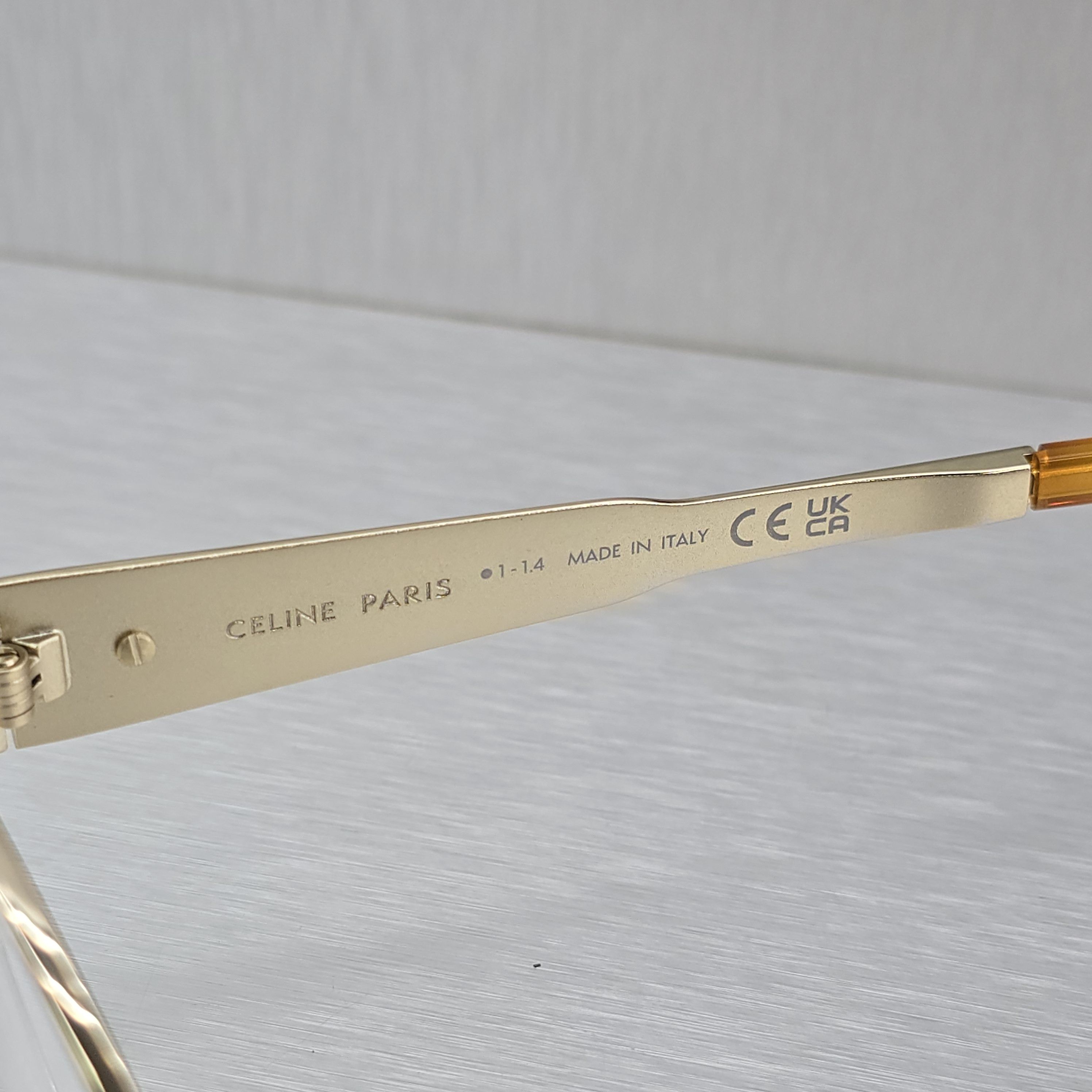 Celine CELINE Metal Triomphe CL50140U 30 Oval Glasses Size ONE SIZE - 8 Thumbnail
