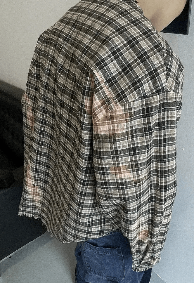 Japanese Brand × Vintage Outdoor retro dyed plaid check frayed button up shirt Size US M / EU 48-50 / 2 - 5 Thumbnail