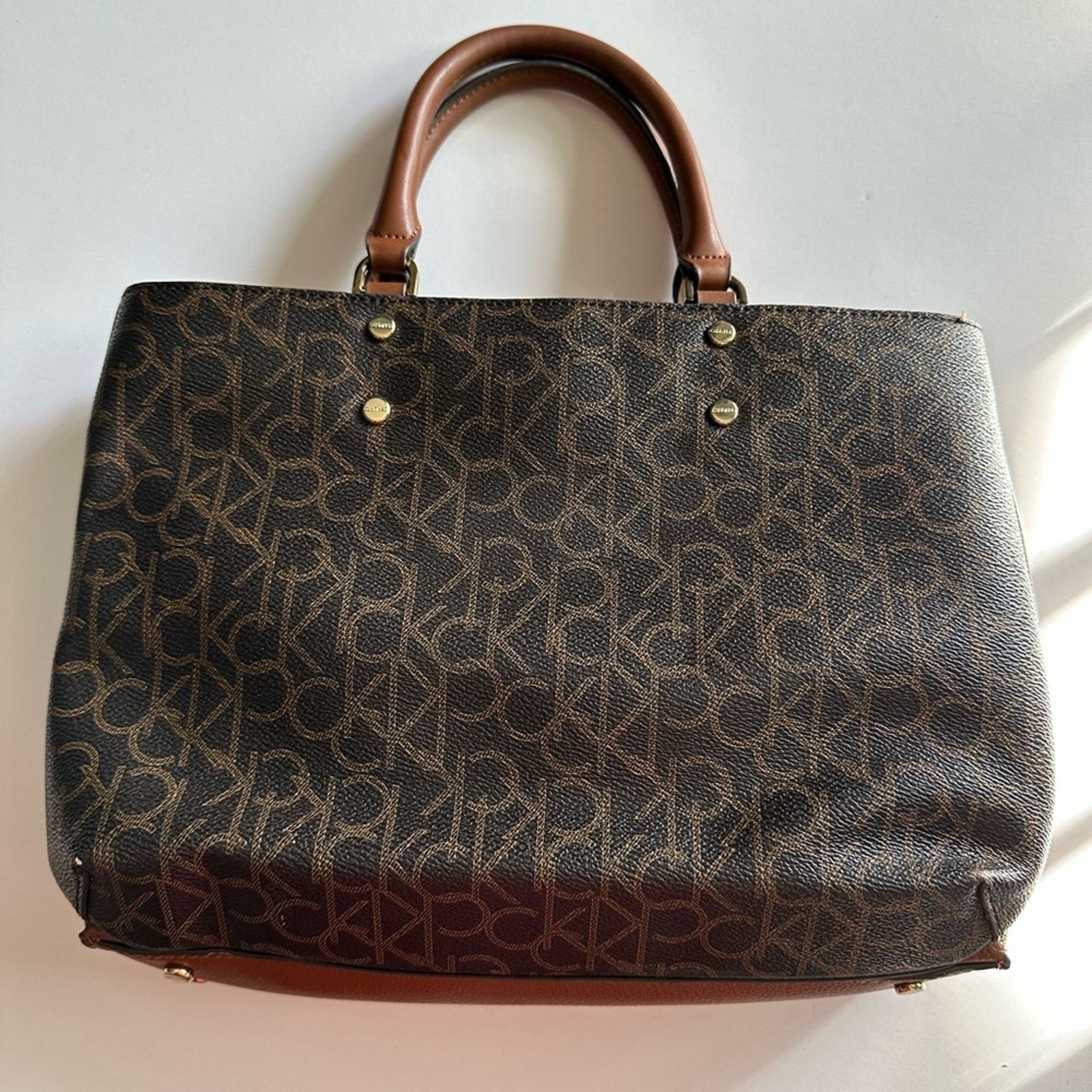 Calvin Klein New Original Calvin Klein Handbag Signature Square Satchel Size ONE SIZE - 13 Thumbnail