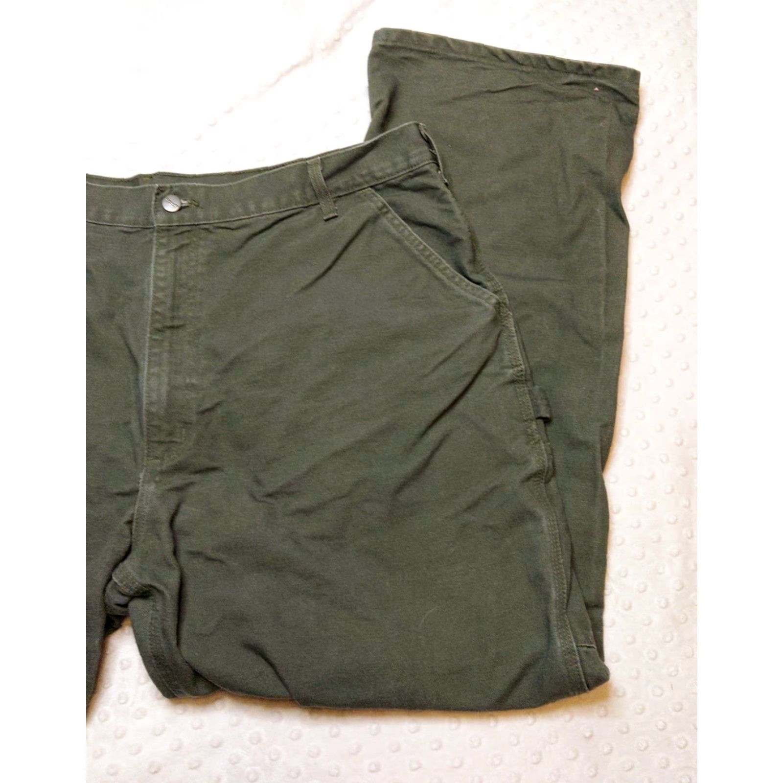 Carhartt VINTAGE Carhartt Pants 42x30 Moss 90s Grunge Carpenter Dungaree Washed Duck Canvas 5-Pocket Mens Green Size US 42 / EU 58 - 2 Thumbnail