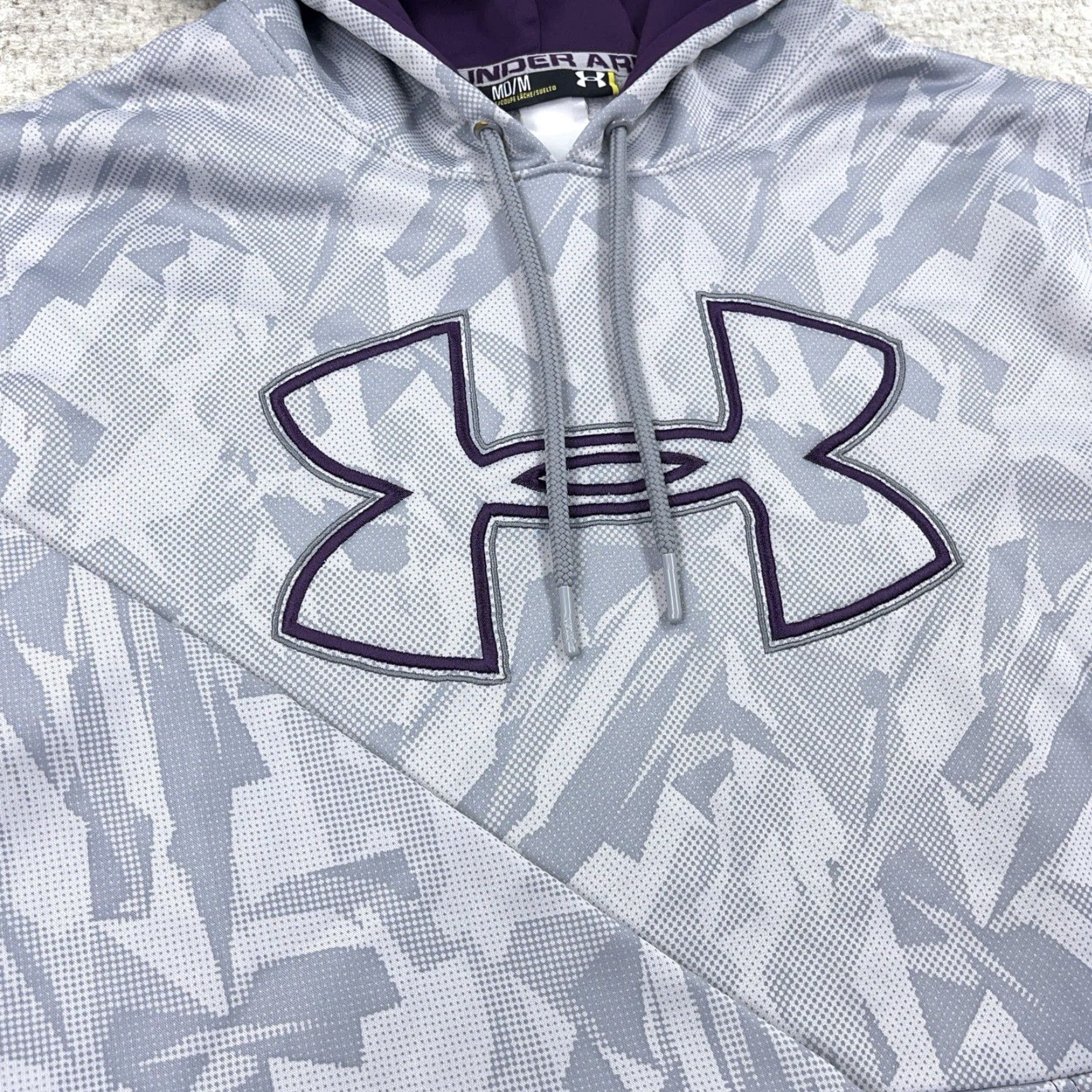 Under Armour Under Armour Hoodie Women M Gray Sweatshirt Loose Fit Geometric Logo Size M / US 6-8 / IT 42-44 - 3 Thumbnail