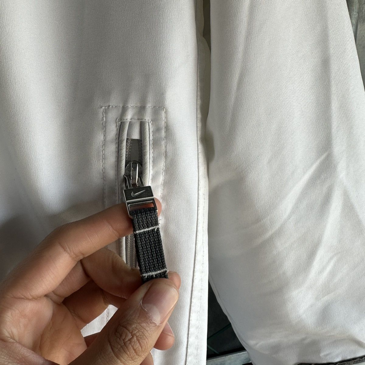 Nike × Vintage VTG Y2K Nike White Full Zip Jacket Fleece Lined Coat Swoosh Size US XXL / EU 58 / 5 - 6 Thumbnail