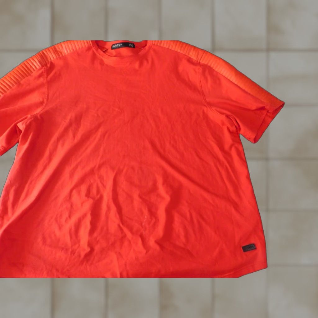Hudson Hudson Mens T-Shirt 3XL Red Designer Crew Neck Short Sleeve Cotton Breathable Logo Classic Fit Regular Men Size US XXL / EU 58 / 5 - 1 Thumbnail
