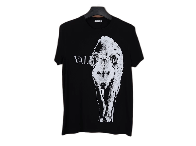 Valentino valentino black wolf print short sleeve t-shirt Size US L / EU 52-54 / 3 - 1 Thumbnail