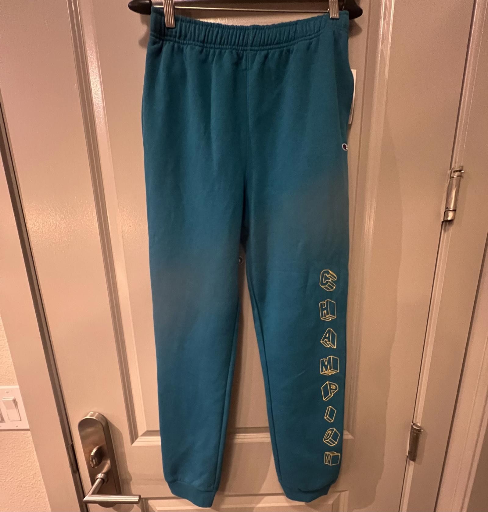 Champion Champion Blue Green Sweatpants Size ONE SIZE - 1 Thumbnail